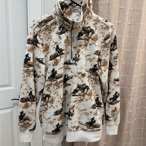 Wrangler 1/4 zip pullover - western print